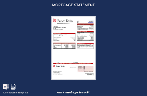 stile verificato Italia Estratto conto mutuo Banco di Desio e della Brianza Mode